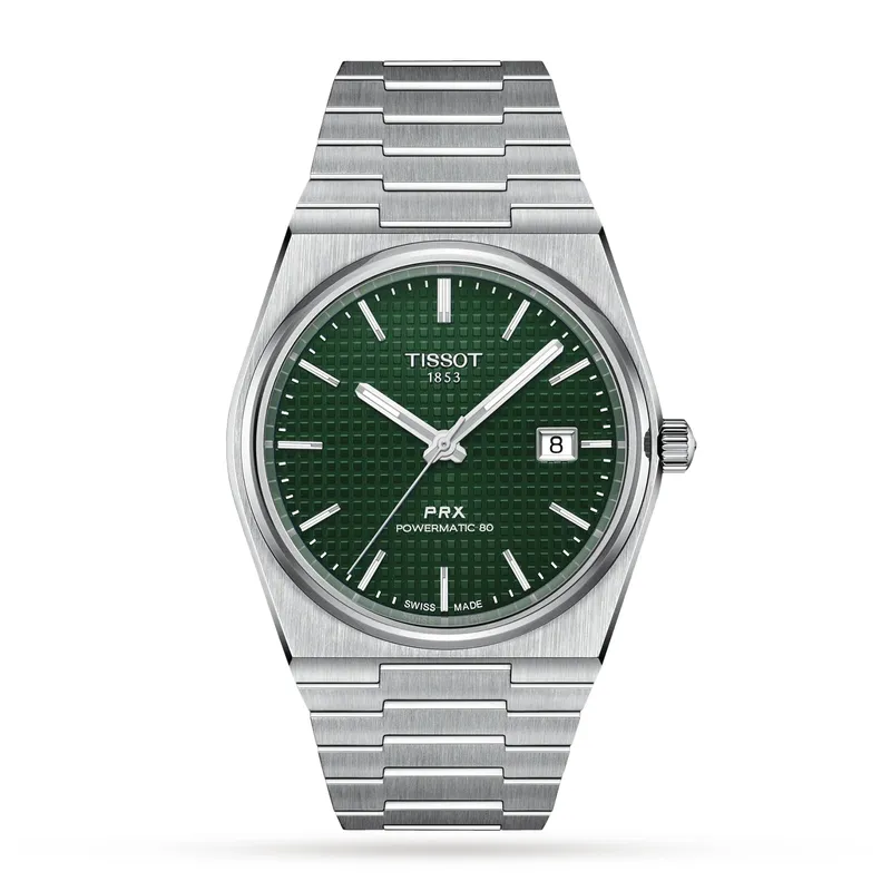 Tissot Mens Prx Powermatic 80 Automatic Green Watch T137.407.11.091.00