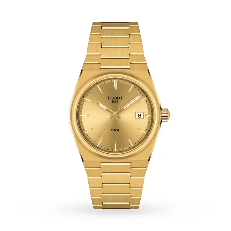 Tissot Prx 35mm Unisex Watch Gold