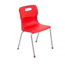 Titan 4 Leg Chair Size 4 - 380mm Seat Height - Red - T14-R