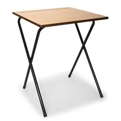 Titan Beech Mdf Edge Folding Exam Desk 600x600mm- TC66ED-Prem-720-NS