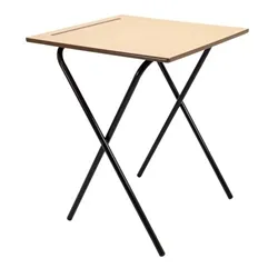 Titan Economy Folding Exam Desk (2 Pack) : Beech/Black