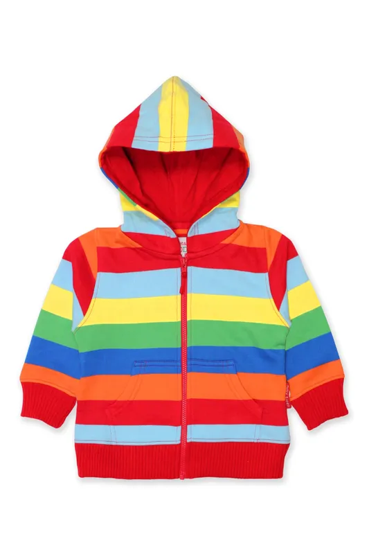 Toby Tiger Kids 100% Cotton Multi Stripe Hoodie