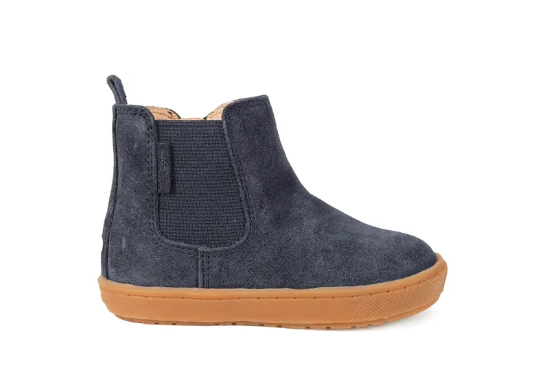ToeZone Boy's Sam Boys' Navy Suede Gusset Boot Size: Infant 4 Navy Infant 4