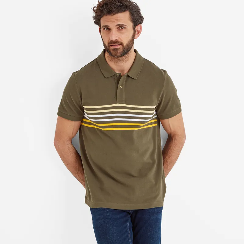 Tog24 Bolton Mens Polo Shirt Khaki Cotton - Size X-Large