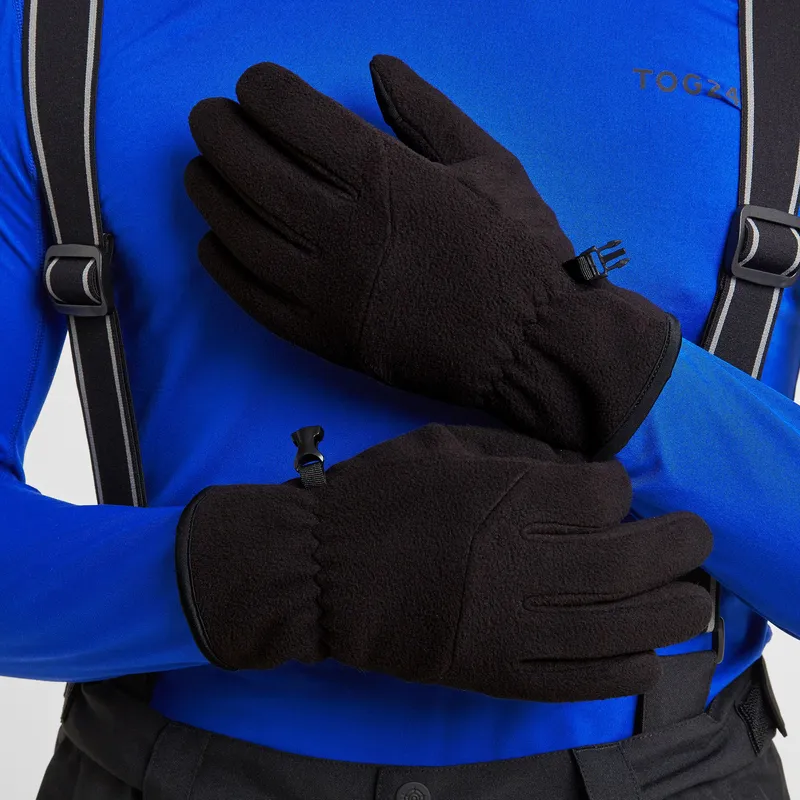 TOG24 Men's 'Gust' Powerstretch Gloves in Black Size: Small Black S