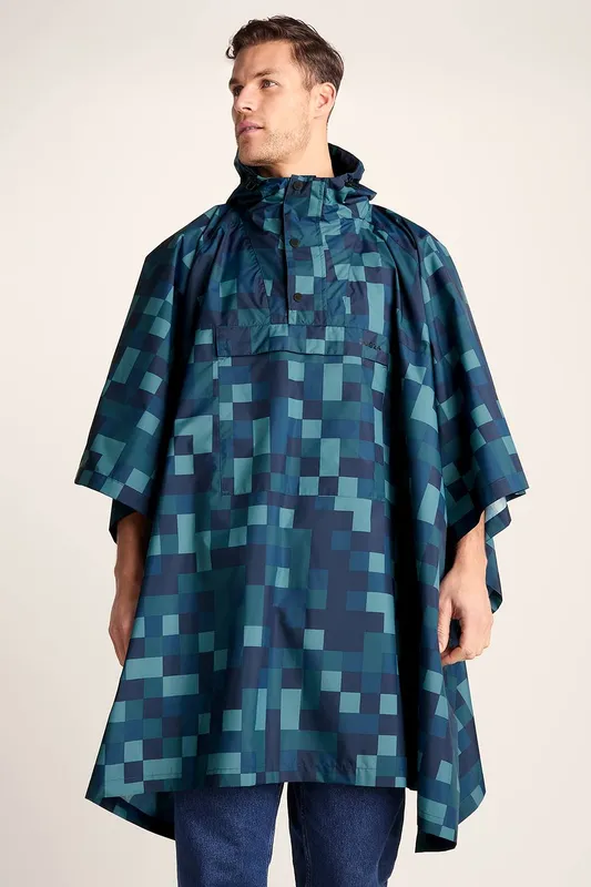 TOG24 Unisex 'Drench' Waterproof Poncho in Blue - Blue