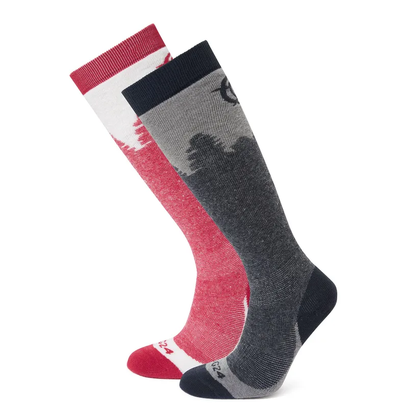 TOG24 Women's 'Aprica' Ski Socks in Dark Pink Size: Medium Dark Pink M