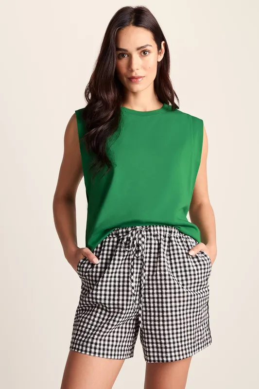TOG24 Women's 'April' 100% Cotton Supersoft Vest in Green Size: 18 Green 18