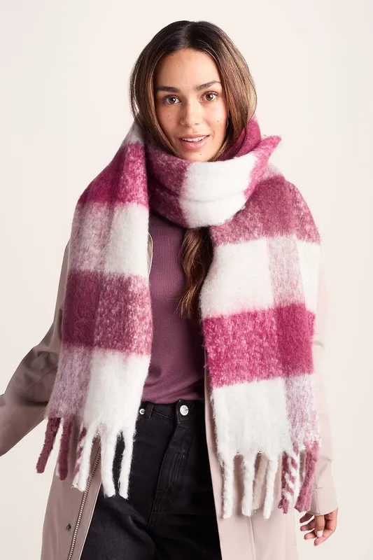 TOG24 Women's 'Miyara' Scarf in Burgundy Burgundy female