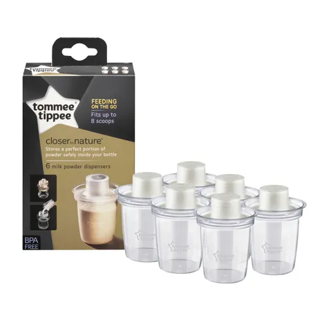 Tommee Tippee Closer To Nature Milk Powder Dispensers – 6 pcs