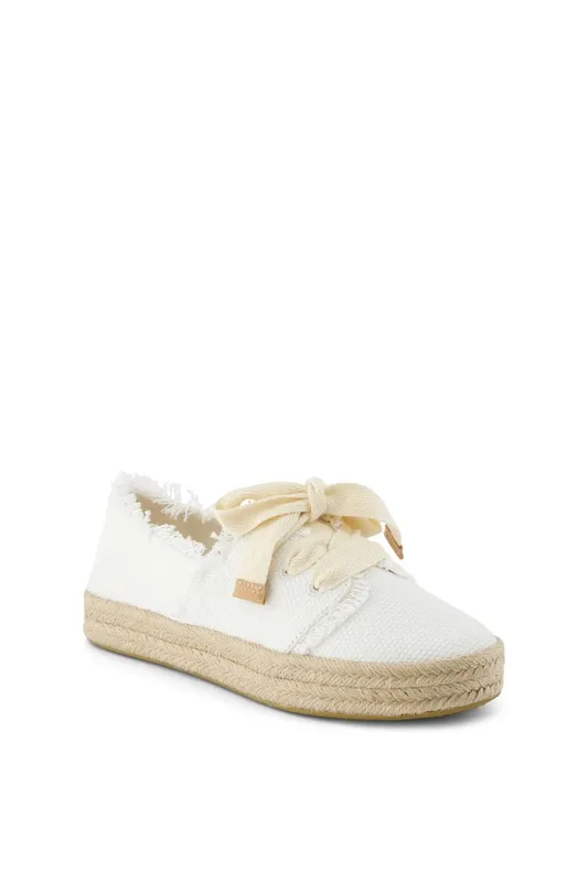 Toms Women's Carolina Lace Up Espadrille in White Size: 6 White 6