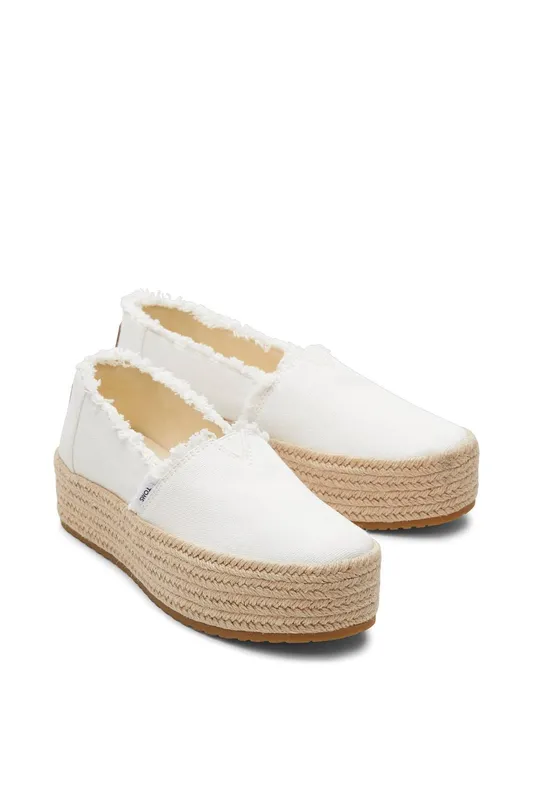 Women's platform espadrilles Toms Valencia Blanc 38,5