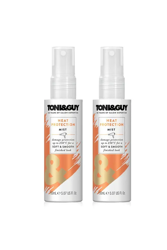 Toni & Guy Women's Heat Protection Mist Damage Control Hair 'Spray' 150ml, 2pk in Orange Size: 150ml Orange 150ml