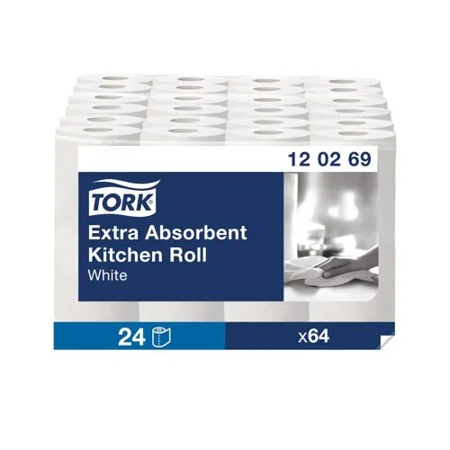 Tork Extra Absorbent Kitchen Roll 2-Ply (24 Pack)