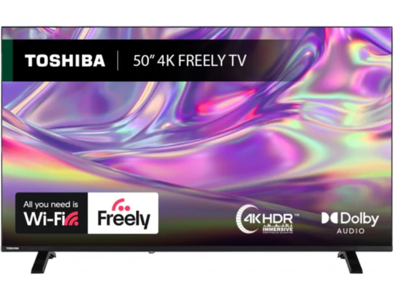 Toshiba 50" 4K Uhd LED Vidaa TV - 50UV1563DB Black