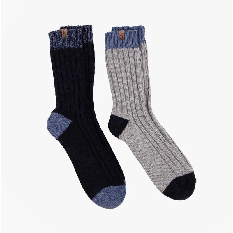 Totes Toasties Men's Chunky Twist Wool Blend Boot Socks Boot Socks Multicolor One Size