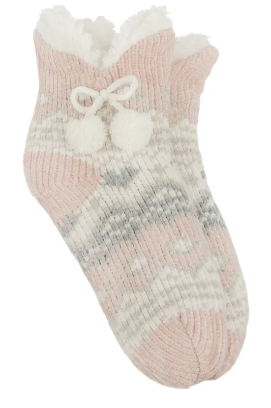 Totes Toasties Women's Chenille Crop Socks Multicolor