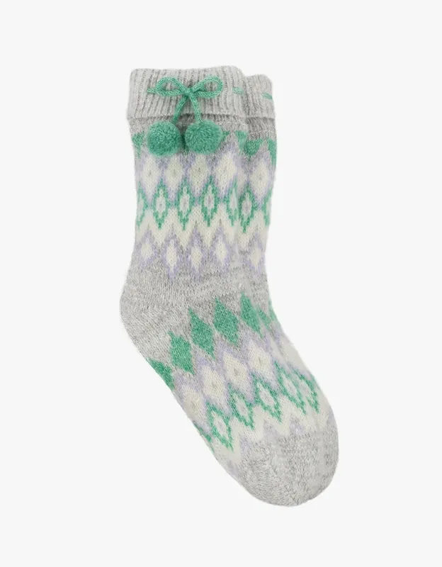 Women's Totes Toasties 3373 Fair Isle Chenille Slipper Socks Womens Slipper Socks Fair isle - Multi