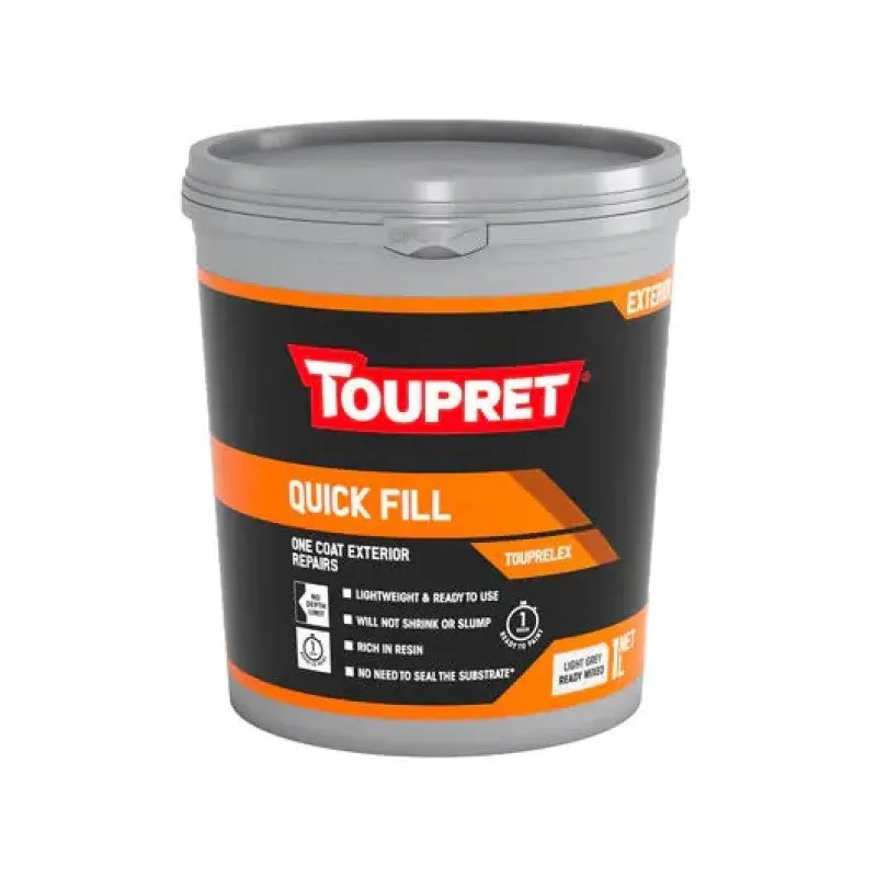 Toupret Touprelex Quick Fill Exterior Fast Dry (Ready To Use) 1L