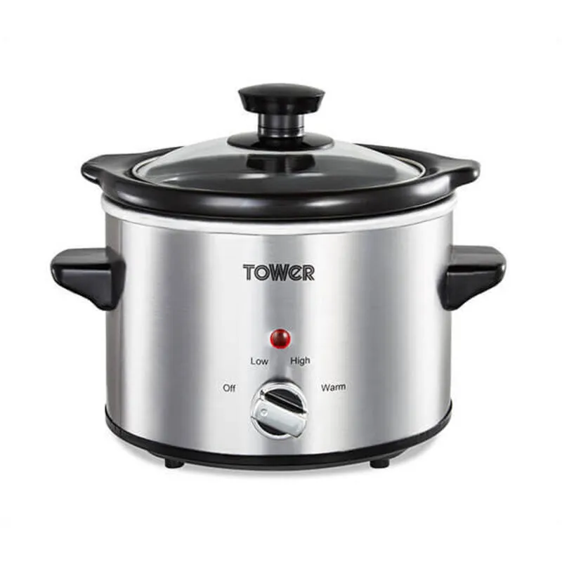 1.5 Litre Stainless Steel Slow Cooker - Tower