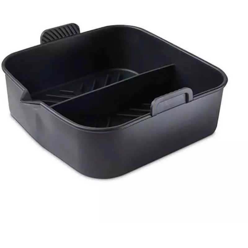 Airfryer Square Solid Tray With Divider - Tower