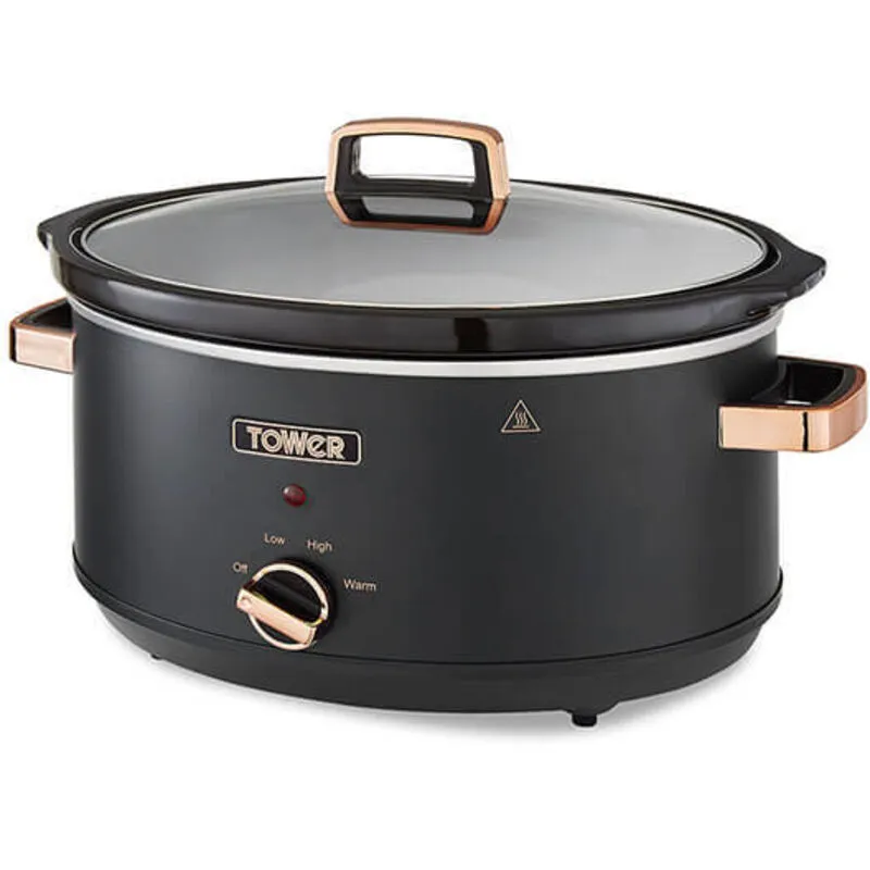 Cavaletto 6.5 Litre Slow Cooker Black - Tower