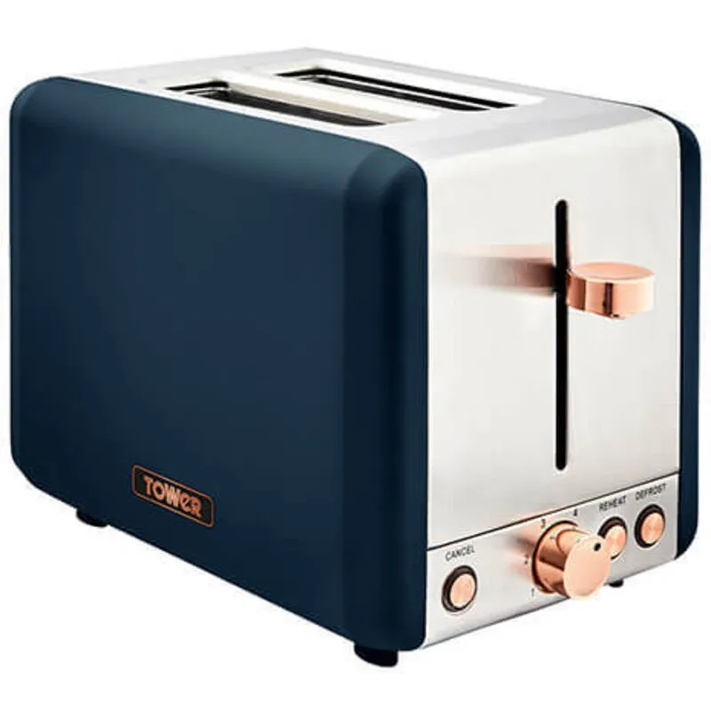 Cavaletto Toaster 2 Slice Midnight Blue - Tower