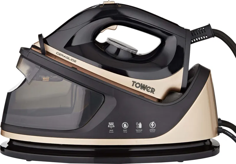 Tower CeraGlide T22023GLD Steam Generator Iron - Black