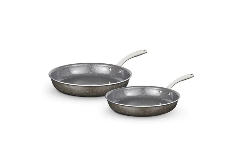 Tower Cerastone Pro Frying Pan Set, 2 Piece, Oven Safe, Forged Aluminium in Metallics Metallics