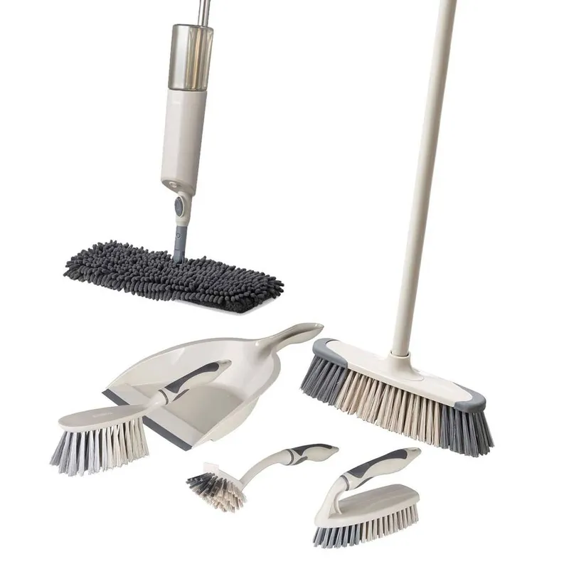 Tower Flexi Spray Mop & a 5-in-1 Cleaning Set in Beige - Beige - Size: One Size