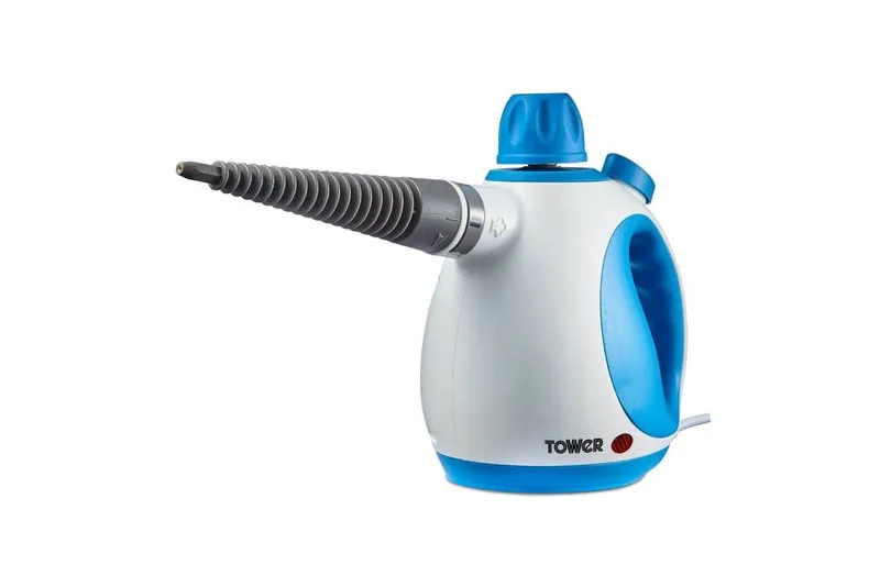 Tower Handheld Steam Cleaner, Includes Accessories, 250ml, 1050w, THS10 Blue - Blue