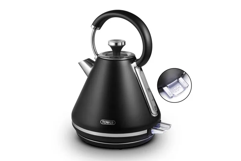 Tower Mirage 1.7L Variable kettle in Black Size: A Black A