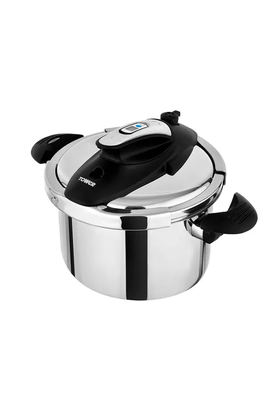 Tower Pressure Cooker - T920003 One-Touch Ultima 6L in Stainless Steel in Silver - Silver - Size: One Size