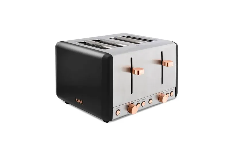 Tower Cavaletto Toaster 4 Slice Black