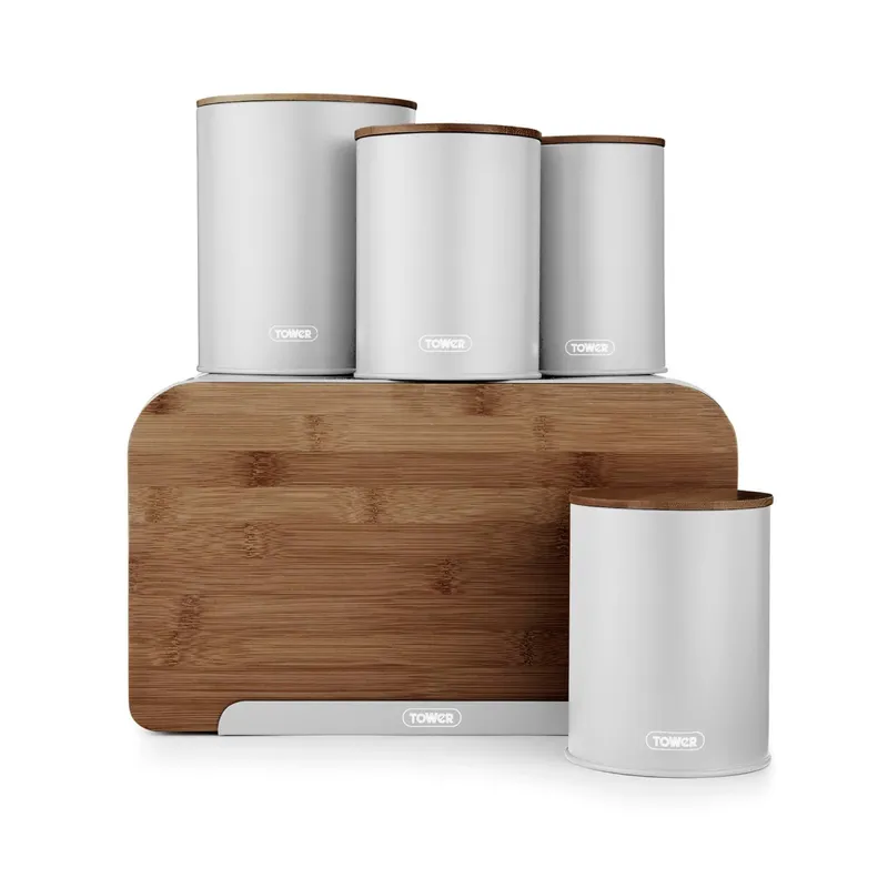 Tower Unisex T826141DGRY Scandi 5 Piece Storage Set Grey female