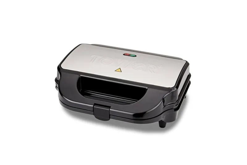 Tower 3-in-1 Snack Maker, Deep Filled, Non-Stick Coated Plate, 900W, T27032 in Metallics - Metallics - Size: One Size