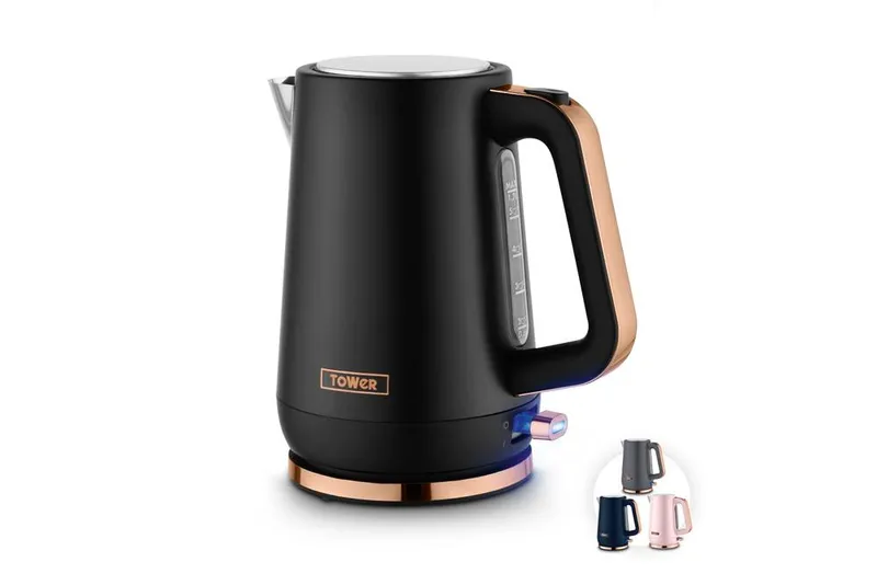 Tower Unisex Cavaletto Jug Kettle Black & Rose Gold Black female