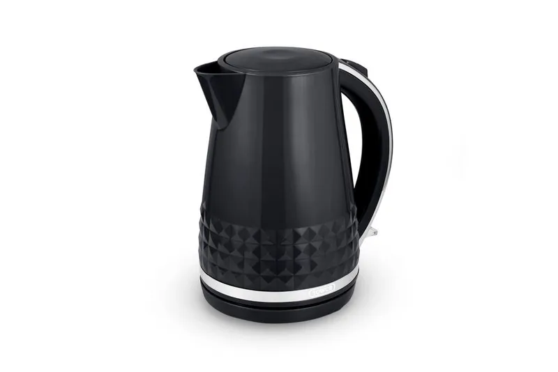 Tower T10075BLK Solitaire Kettle with 360° Swivel Base 1.5L 3KW Black & Chrome - Black