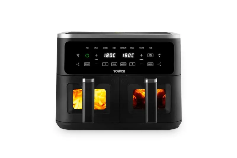 Tower Vortx 9L Vizion Dual Air Fryer Digital Black - Black
