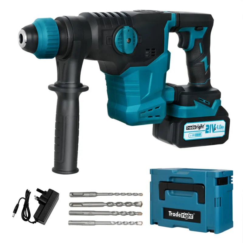 Traderight 21V Cordless Rotary Hammer Drill Sds Plus Concrete Impact Drill Tool