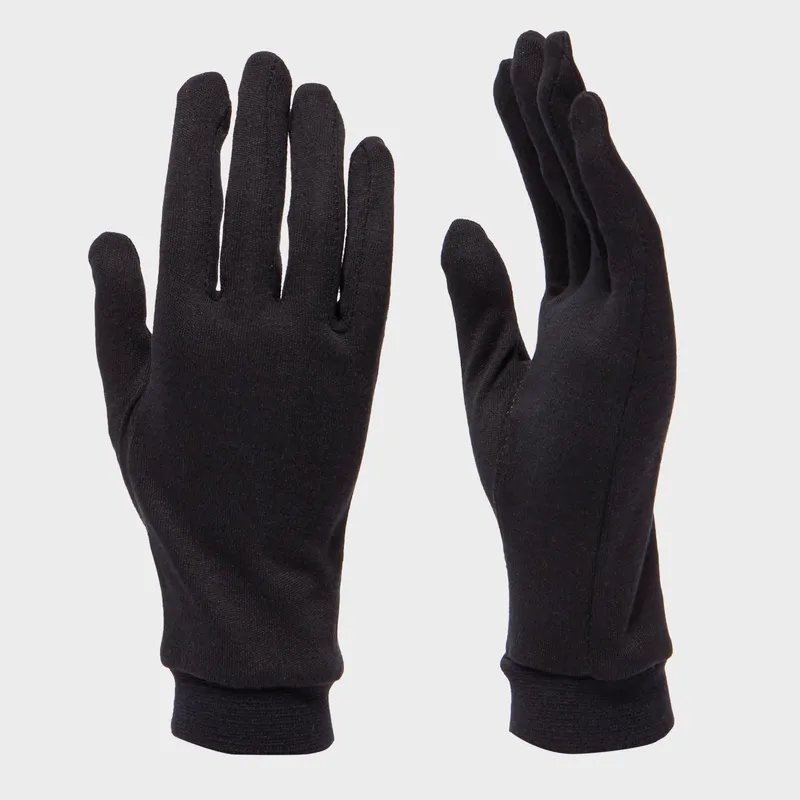 Trekmates Unisex Silk Gloves, Black