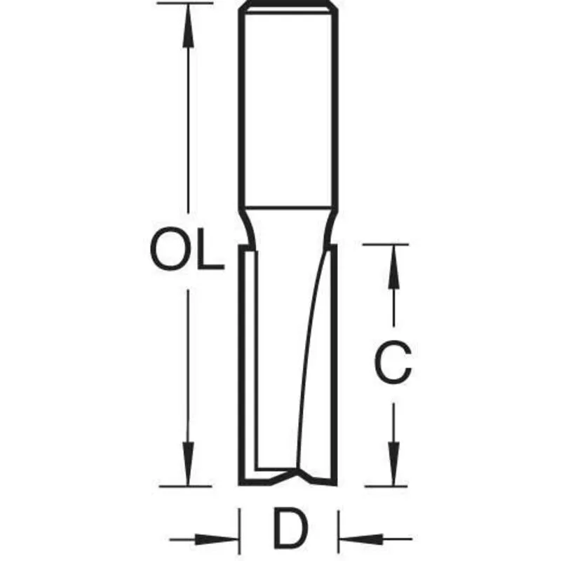 Trend 3/73 x 1/2 Tct Two Flute Cutter 12.0 x 50mm