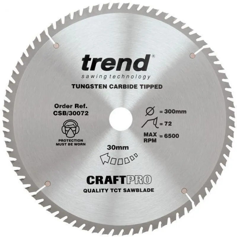 Csb/30072 Craft Saw Blade 300mm x 72T x 30mm - Trend