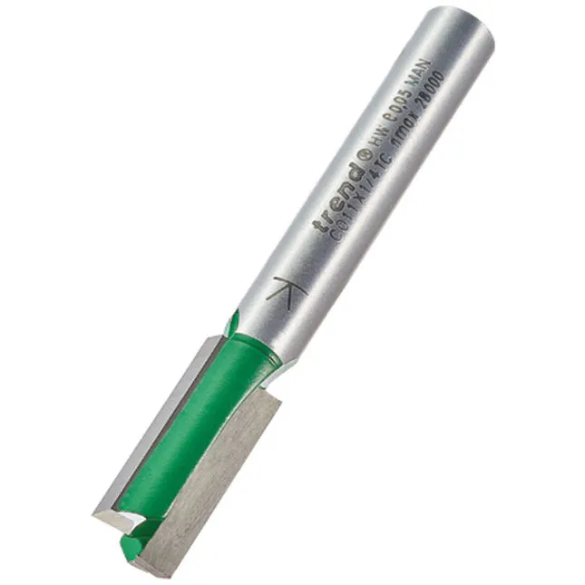 Trend C011x1/4TC Two Flute Straight Cutter