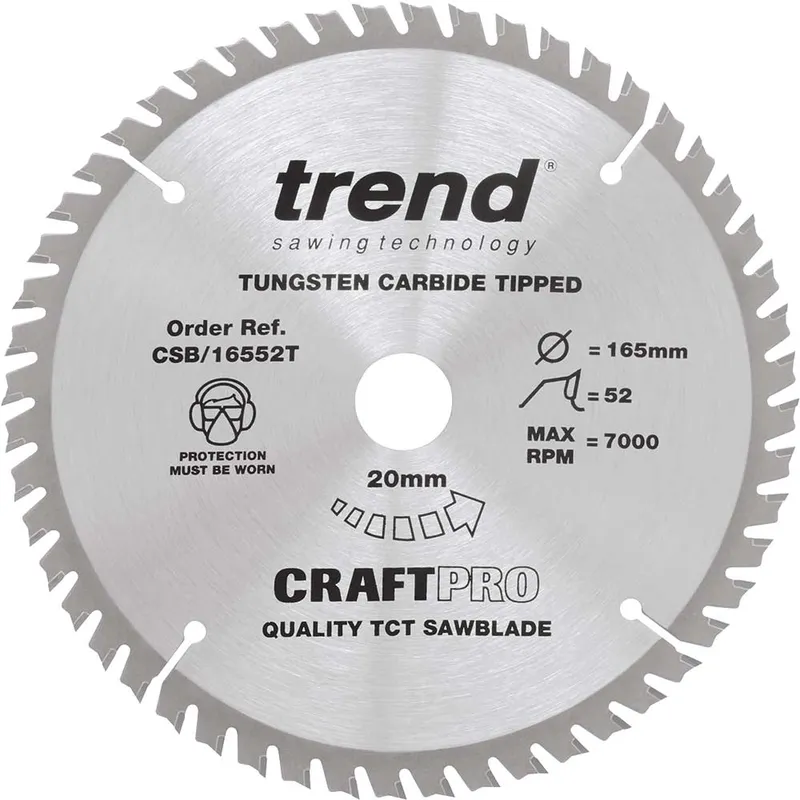 Trend Csb/16552T Craft Saw Blade 165x20mm 52T