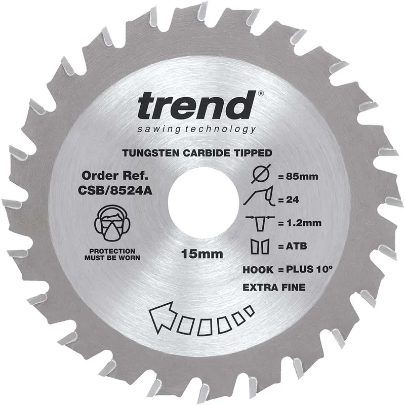 Trend Craftpro Wood Cutting Saw Blade 85mm 24T 15mm