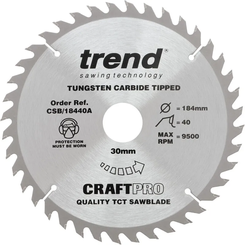Trend Csb/18440 Craft Saw Blade 184x30mm 40T