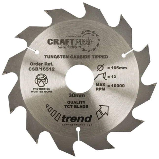 Trend Csb/19012 Craft Saw Blade 190mm X 12 Teeth X 30mm