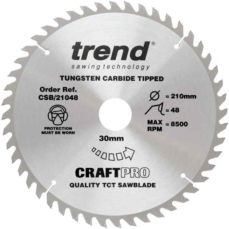 Trend Csb/21048 Tct Craft Saw Blade 210mm x 48T x 30mm