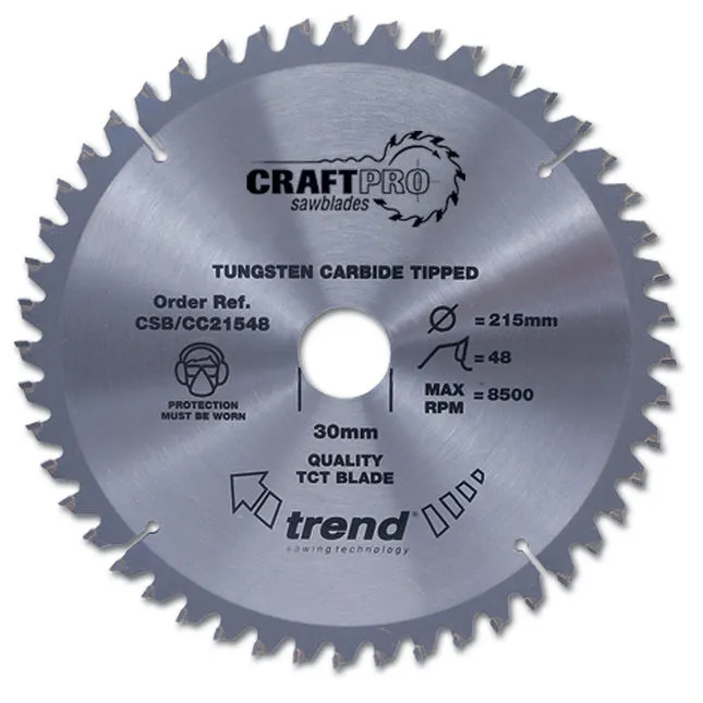 Trend Csb/CC25072 Craft Saw Blade 250mm X 72 Teeth X 30mm